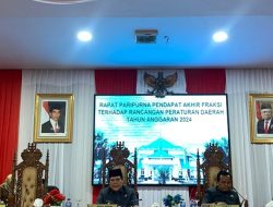 Paripurna DPRD Lebong Pendapat Akhir Fraksi Terkait Raperda Tahun Anggaran 2024