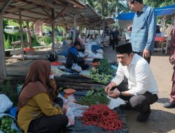 Calon Bupati Bengkulu Utara Blusukan ke Pasar Giri Mulya