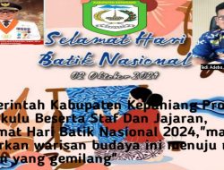 Dinas PUPR Kabupaten Kepahiang Mengucapkan Selamat Hari Batik Nasional Tahun 2024