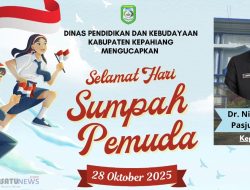 Dinas Pendidikan Dan Kebudayaan Kabupaten Kepahiang Mengucapkan Selamat Hari Sumpah Pemuda 28 Oktober 2025