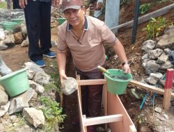 Peletakan Batu Pertama Drainase, Pemdes Kutorejo Percepat Pembangunan Infrastruktur