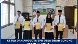 Ketua dan Anggota BPD Desa Sinar Gunung Resmi Dilantik, Siap Bersinergi Wujudkan Desa yang Maju